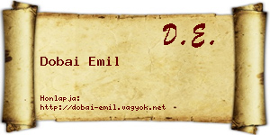 Dobai Emil névjegykártya